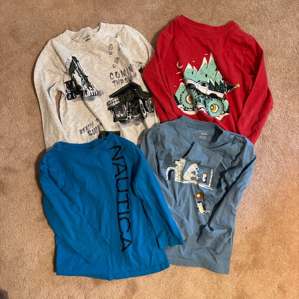 4T Boys Long Sleeve bundle of 4